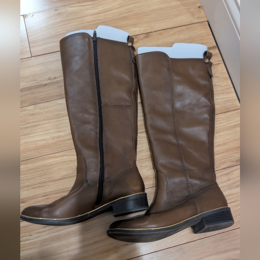 Aldo Brown Leather Knee-High Boots